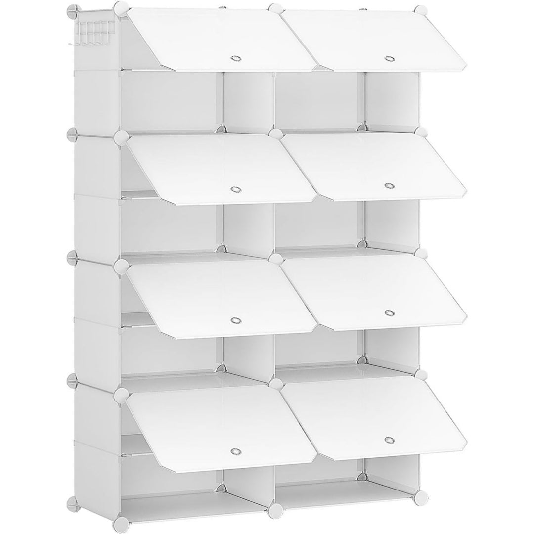 Profilo moderno scaffali portascarpe bianco