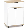 Arredo contemporaneo moduli componibili in legno bianco