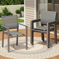 Design versatile sedie per tavolo da giardino in metallo impilabile grigio