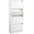 Arredo contemporaneo scarpiere in legno bianco
