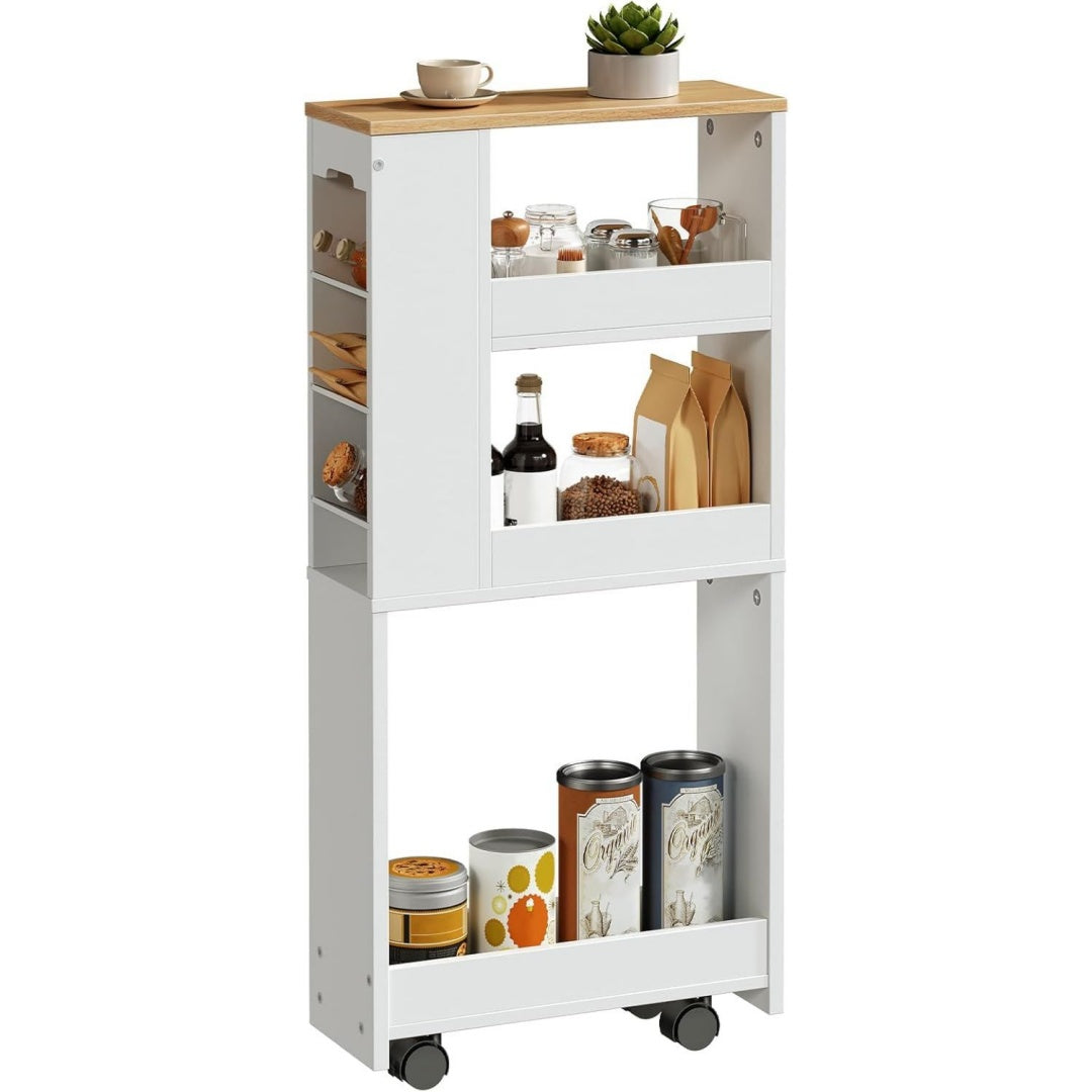 Eleganza pratica carrelli portaoggetti bianco